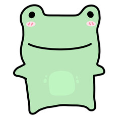 Cute Green Frog Cartoon illustration