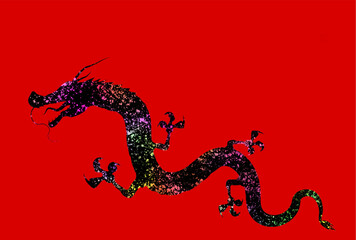 辰　年賀状　干支　背景