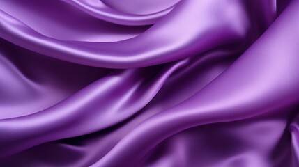 Obraz premium Close up of purple silk fabric, textile texture, background, generative AI