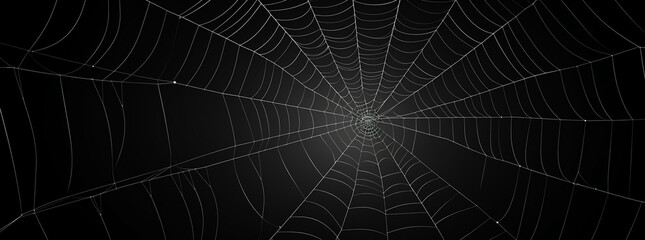 the spiderweb is shown in black and white