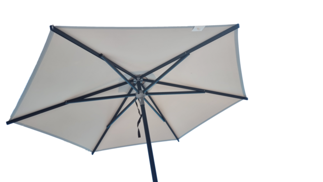 ubrella for sea and beach sun rpotection isolated cloth and straw