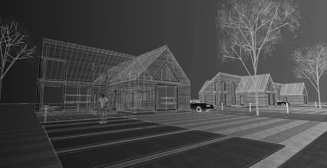 architecture sketch of the house © Svjatoslav