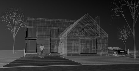 architecture sketch of the house © Svjatoslav