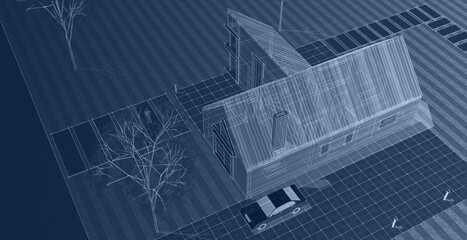 architecture sketch of the house © Svjatoslav