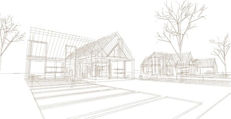 architecture sketch of the house © Svjatoslav