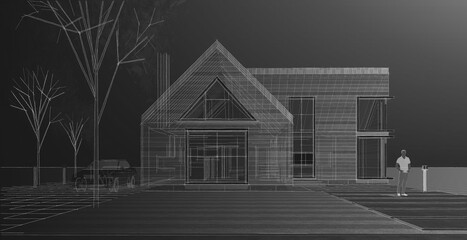 architecture sketch of the house © Svjatoslav