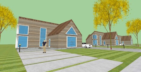 architecture sketch of the house © Svjatoslav