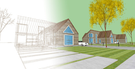 architecture sketch of the house © Svjatoslav