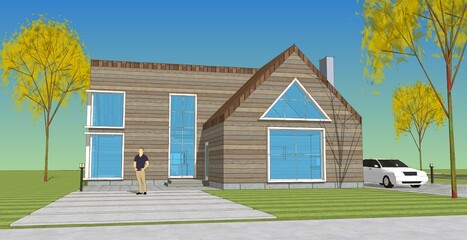 architecture sketch of the house © Svjatoslav