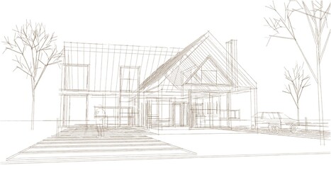 architecture sketch of the house © Svjatoslav