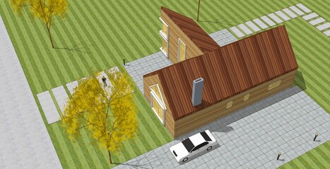 architecture sketch of the house © Svjatoslav