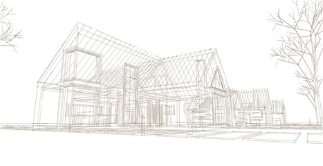 architecture sketch of the house © Svjatoslav