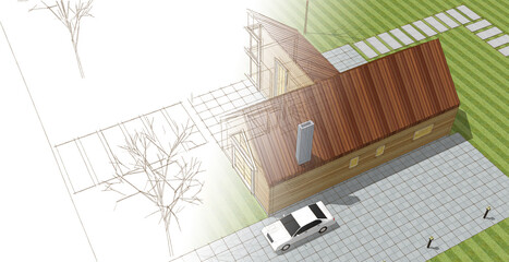 architecture sketch of the house © Svjatoslav