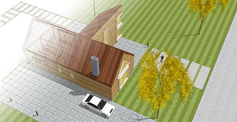 architecture sketch of the house © Svjatoslav