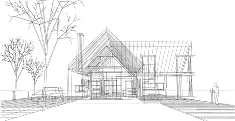 architecture sketch of the house © Svjatoslav