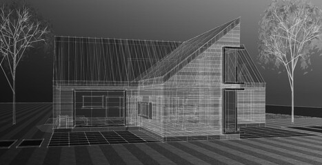 architecture sketch of the house © Svjatoslav