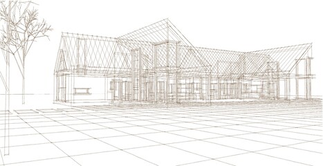 architecture sketch of the house © Svjatoslav