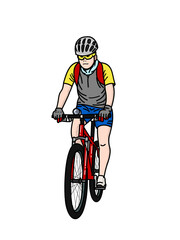 Fototapeta premium riding a bike