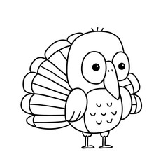turky bird colorling line