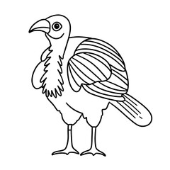 turky bird colorling line