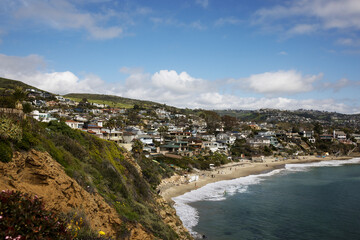 Obraz premium view of the coast of the sea, Laguna Beach, California, USA