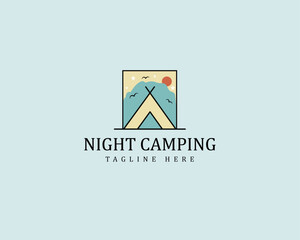 Night Camping Logo Design for Company © IMAGEMO