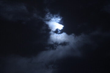 lightning in the sky, Moon Behind the Cloud