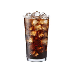 Ice coffee on transparent png