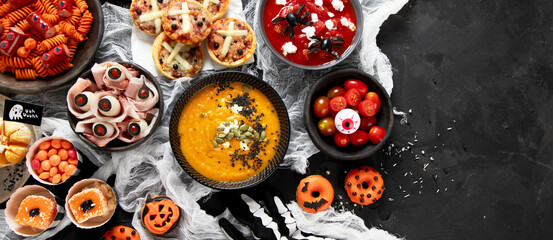 Halloween food ideas for a family dinner.