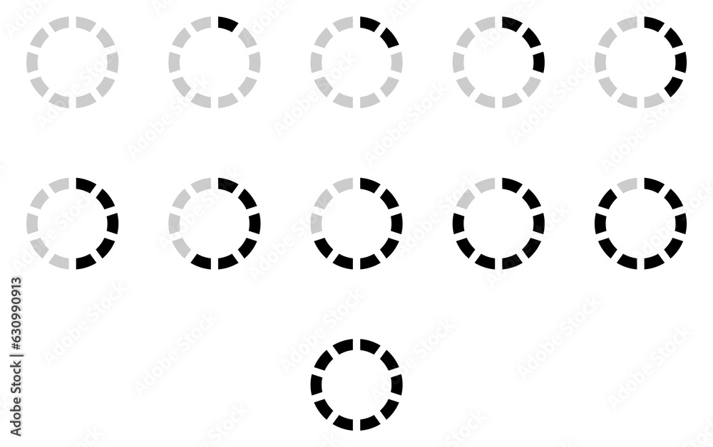 Poster round progress indicator. preloader icon. proccess speed