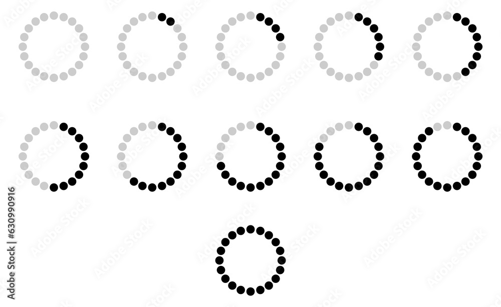 Poster circular load progress indicator. buffering round symbol