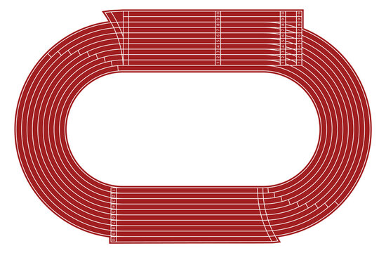 Race Track. Sport Stadium For Running Competition Top View