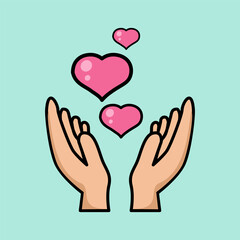 Picture of a cute love symbol or icon.vector