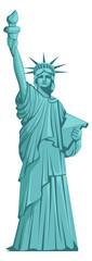 Statue of Liberty. New york landmark cartoon icon