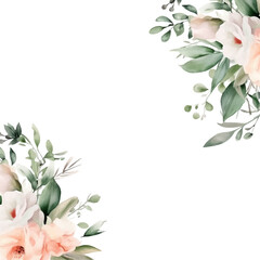 Wedding Invitation, save the date, thank you, rsvp card Design template. Vector illustration.