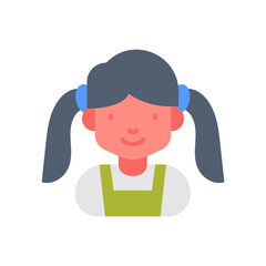 Baby Girl icon in vector. Illustration