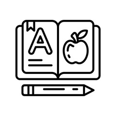 Book icon in vector. Illustration