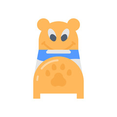 Bed icon in vector. Illustration