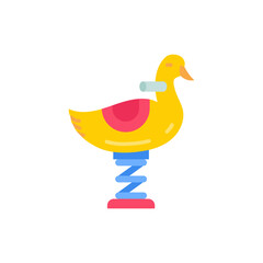 Duck Seesaw icon in vector. Illustration