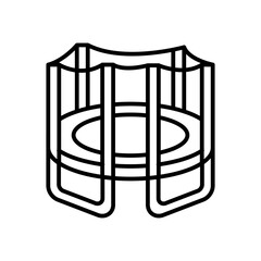 Trampoline icon in vector. Illustration