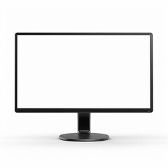 Blank Lcd Monitor Mockup On Isolated White Background