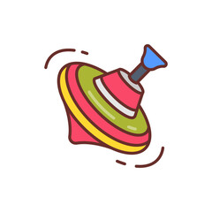 Spinner top icon in vector. Illustration