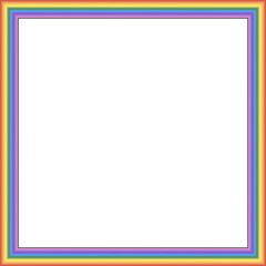 Square frame Rainbow frame spectrum colorful color gradient photo frame borders vector background element decoration creative design ornamental borders isolated celebration