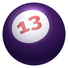 Pool ball. Realistic snooker sport symbol. Billiard game