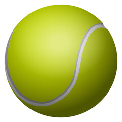 Tennis ball. Sport game yellow sphere equipment