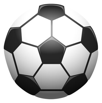 Soccer ball. Footbal game symbol. Realistic sport equipment
