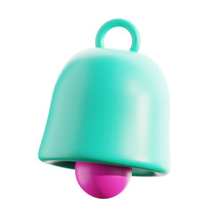 3D Bell illustration for landing page Icon, Market place, social media, online shopping, 3D Rendering