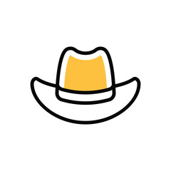 Summer Hat icon vector stock illustration.