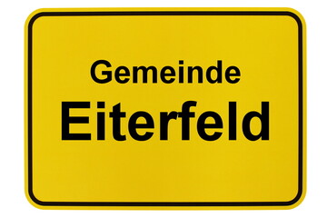 Illustration eines Ortsschildes der Gemeinde Eiterfeld in Hessen