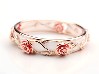 wedding rings with roses